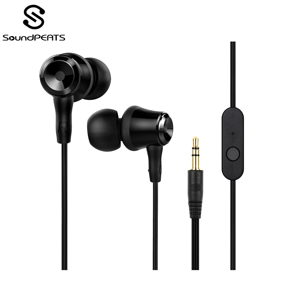 SoundPEATS 3,5 мм наушники-вкладыши проводные наушники с микрофоном музыкальные наушники Стерео Игровые наушники для Iphone samsung Смартфон Гарнитура