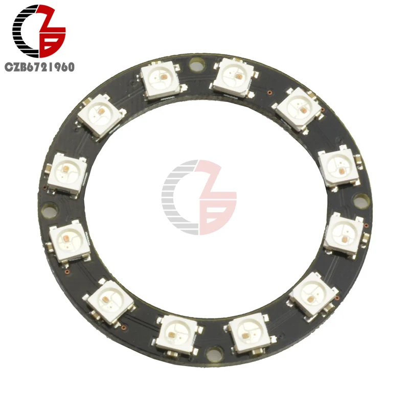 5 в 12 бит WS2812 RGB Светодиодное кольцо 5050 светодиодная макетная плата для умного