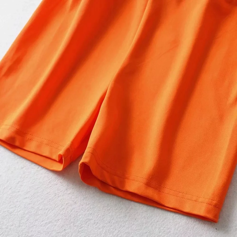 Шорты женские неоново-зеленые Светоотражающие Винтажные белые спортивные штаны