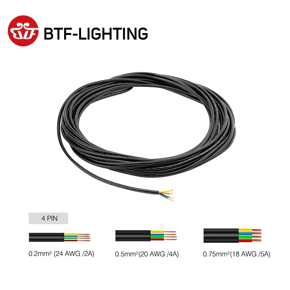 2pin/3pin/4pin/5 Открытый водонепроницаемый электрический кабель для передачи данных