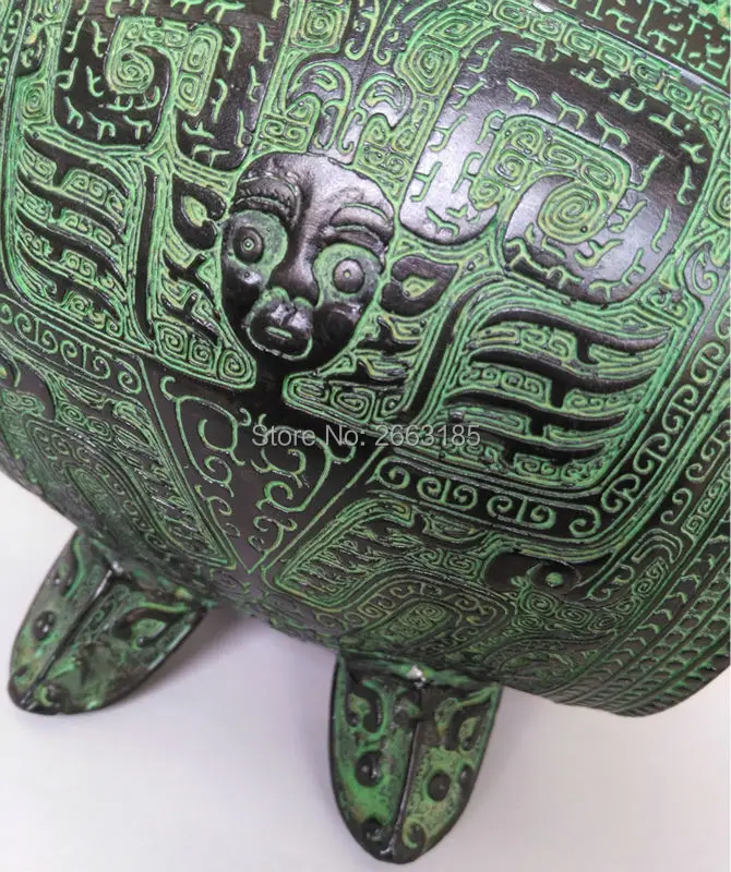 Лидер продаж Новый китайский античная бронза двойной птица Барабаны статуя Carven