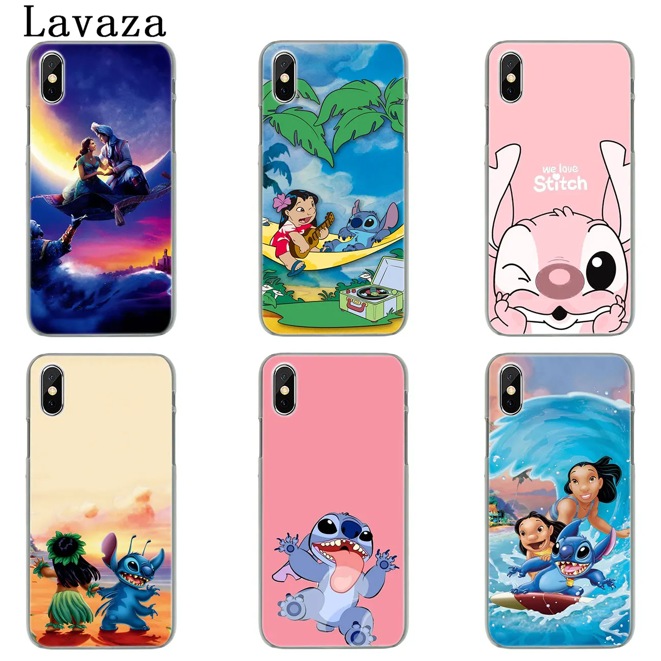 Lavaza милый Лило Ститч Аладдин мультфильм жесткий чехол для телефона iPhone XR X XS 11 Pro Max