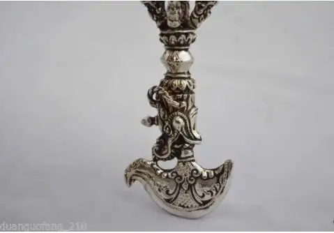 YM 304 тибетская Серебряная буддистская дорье Ax Phurpa Pestle Vajra подвеска