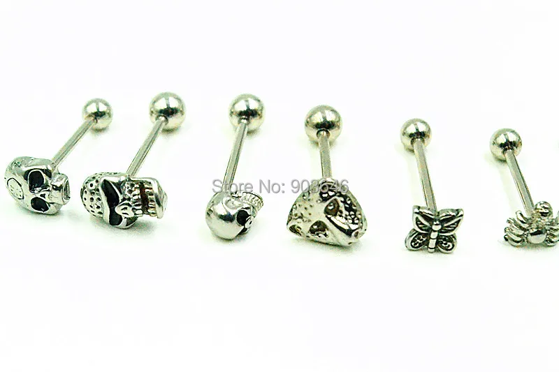 LOT100pcs Бесплатная доставка пирсинг тела ювелирные изделия-панк эмо язык кольцо