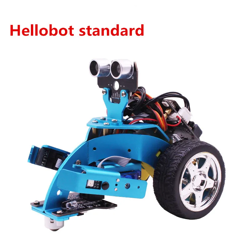 DIY Hellobot Программирование робот микробит производитель Обучающий набор микро: бит умный автомобиль Радиоуправляемый игрушечный робот - Цвет: Hellobot standard
