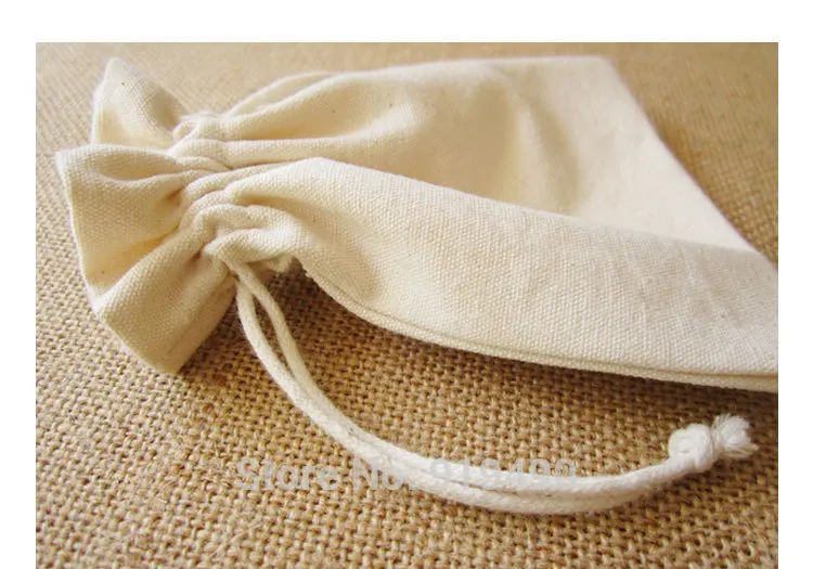 Холщовый мешок на завязках хлопок мешочек Ювелирные изделия