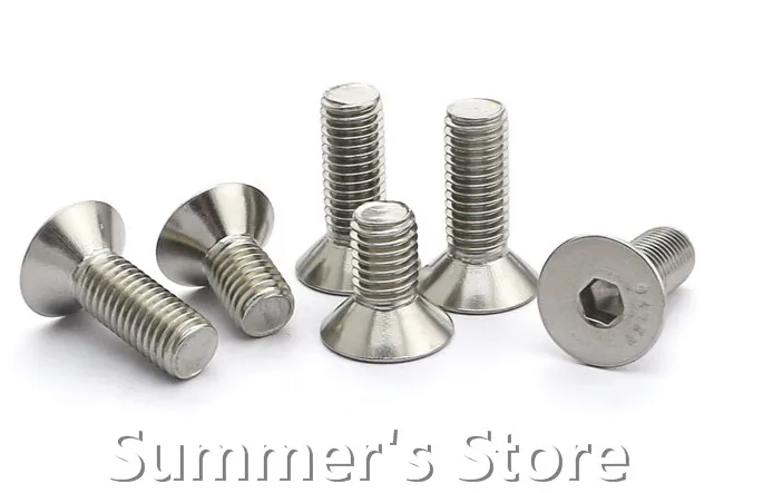 Винт с плоской головкой и шестигранной из нержавеющей стали 50 шт./лот DIN7991 M5 *