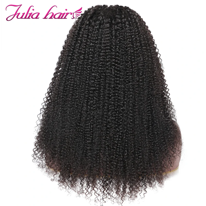 Ali Julia Hair13* 6 кружевные передние парики бразильские Remy человеческие волосы афро кудрявые парики для женщин 150% плотность парик