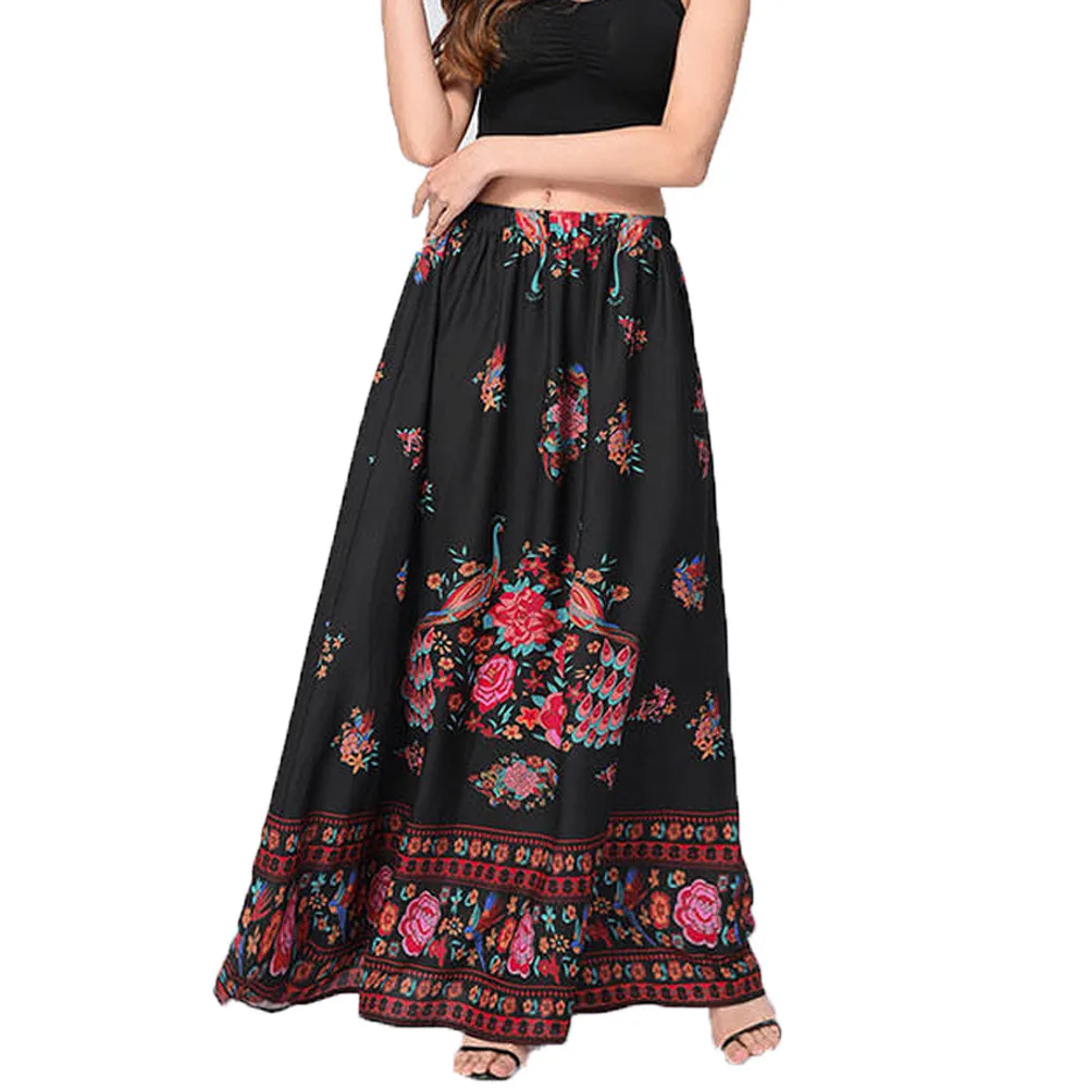 Пляжные короткие юбки Женская длинная юбка Vestido De Verao одежда макси в стиле бохо