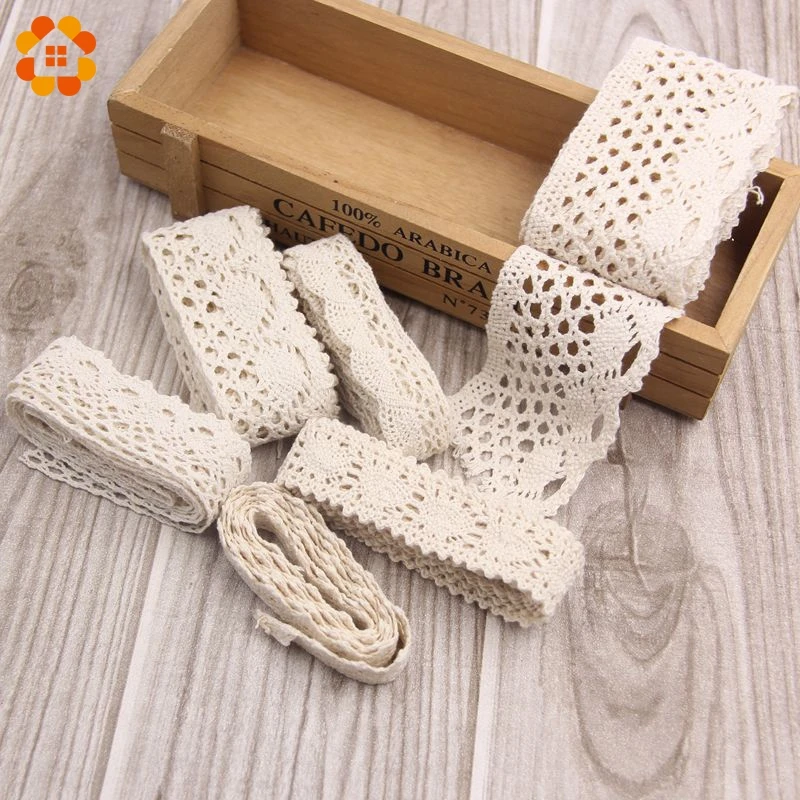 Новинка 4 м/лот хлопковый материал с кружевной лентой для шитья дома 5 размеров