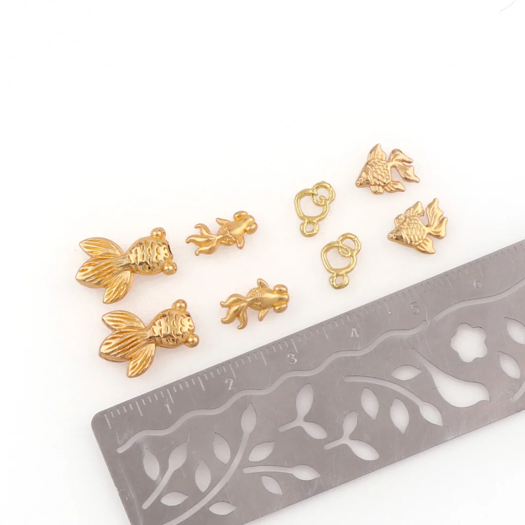 Смешанные 20 штук рамка в форме рыбы металлическая Очаровательная оправа кабошон