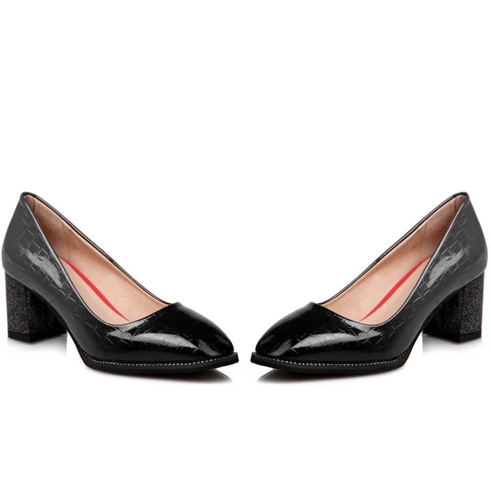 Женские туфли лодочки на высоком каблуке с квадратным носком размеры 32 44|women high heel