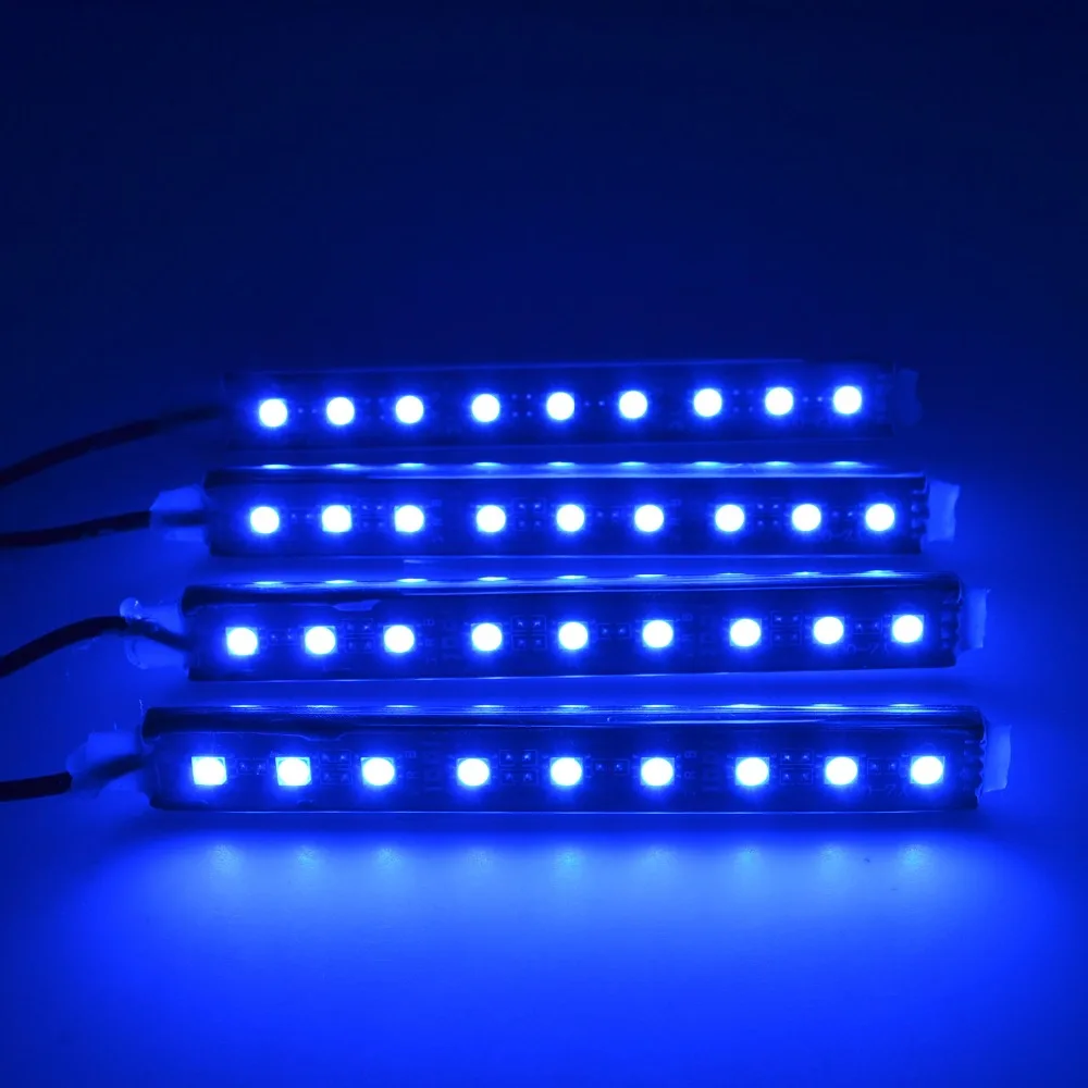 Светодиодная лента RGB для автомобиля 16 цветов 5050 декоративные атмосферные лампы
