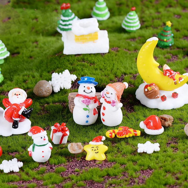 Миниатюрная фигурка Lover Snowman Мини фигурки для Рождественского украшения дома