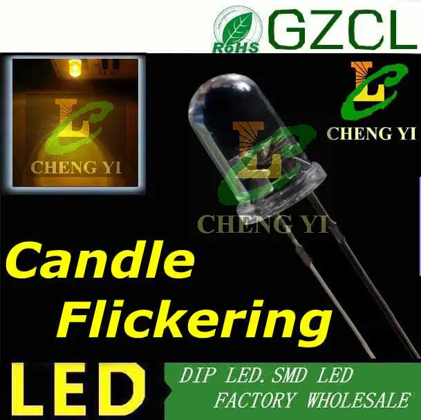 100 шт./лот 1 5 Гц одиночное мигание мм яркие светодиодные лампы теплый