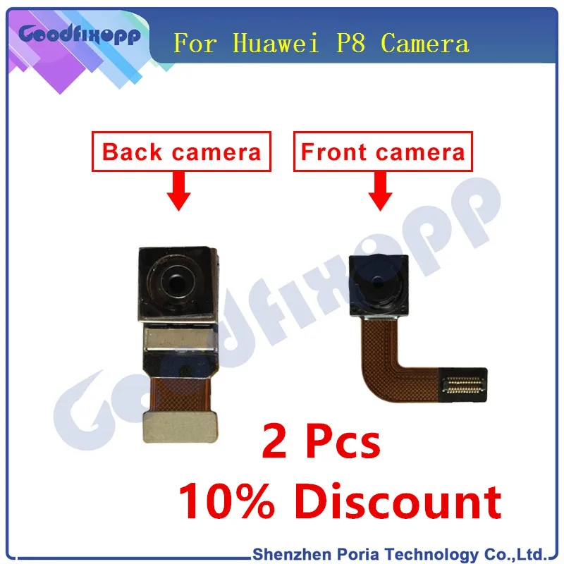 

1 Pcs Camera For Huawei P8 Back Rear Big Camera Module Flex Cable Front Small Camera P8 Replacement Parts