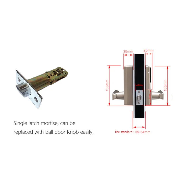 LACHCO отпечатков пальцев Дверной замок биометрический электронный с DeadBolt Keyless Smart