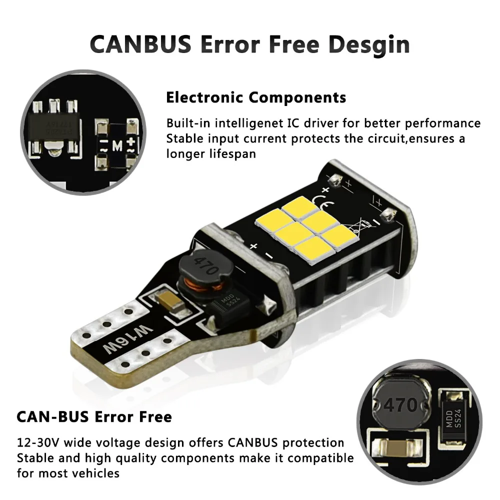 AUXITO W21W P21W светодиодный Canbus BA15S 1156 W16W T15 светодиодный автомобиль Фары заднего хода T25 3157 3156 7443 T20 светодиодный светильник лампа без ошибок белый светодиодный светильник