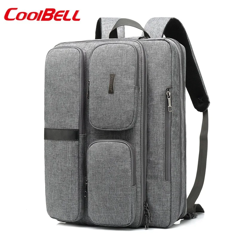 Coolbell 17 дюймов Большой Вместительный мужской рюкзак для ноутбука сумка на плечо С