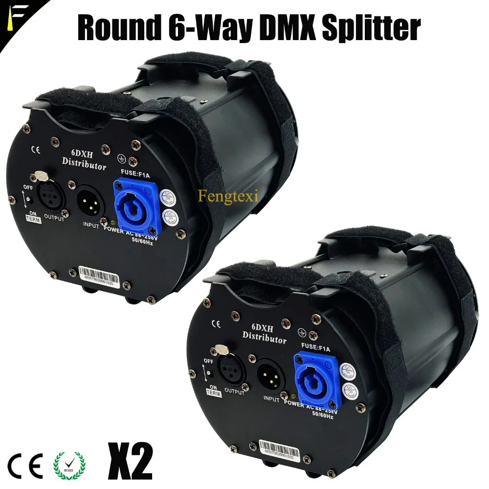 

Cylinder DMX512 6 DMX Distributor 6 Channel Signal Amplifier Isolation Module DMX Splitter 6 Channels Separately Power Supply