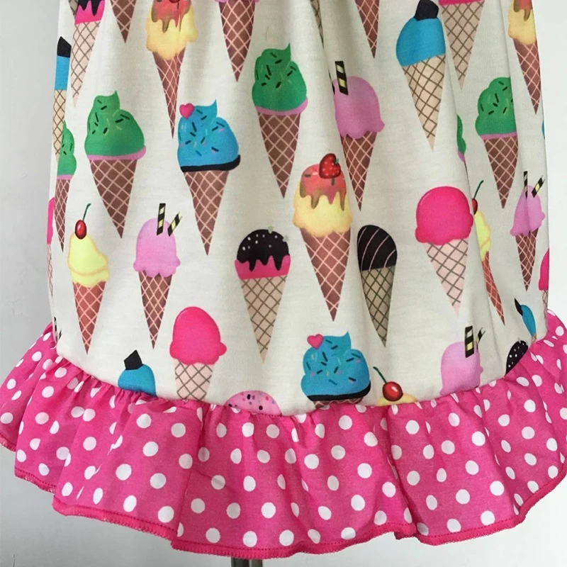 Платье трапециевидной формы с круглым вырезом и короткими рукавами для девочек