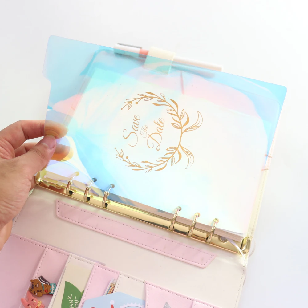 Domikee творческий милый лазерный ПВХ студент индексный разделитель для binder