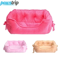 pawstrip cute bow princess dog bed winter soft puppy bed sofa warm cat bed house teddy pomeranian pet bed for dog cats sl