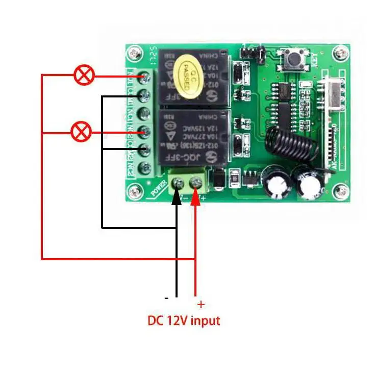 Супер DC 12v 2ch rf реле умный беспроводной пульт дистанционного управления