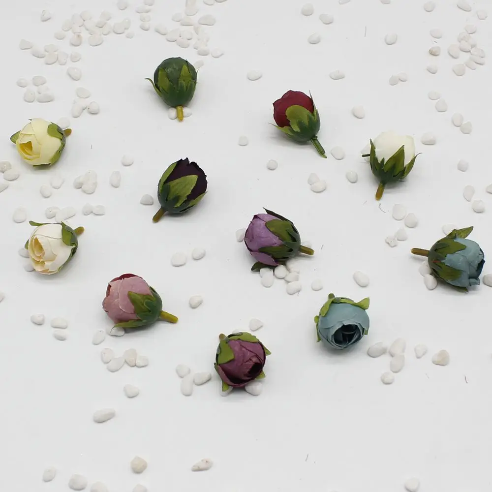 30 шт./лот шелковые бутоны с розами искусственные цветы для свадьбы вечерние