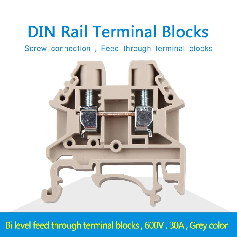 CHENTRON Клеммная колодка 4 квадратный винт Тип рельса проводка DK4N прямой