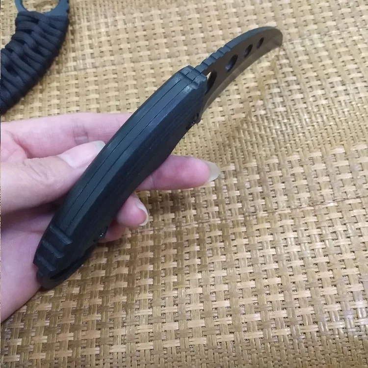 Нож-керамбит 7CR17 острый тактический карманный Клинок с веревкой и рукояткой для