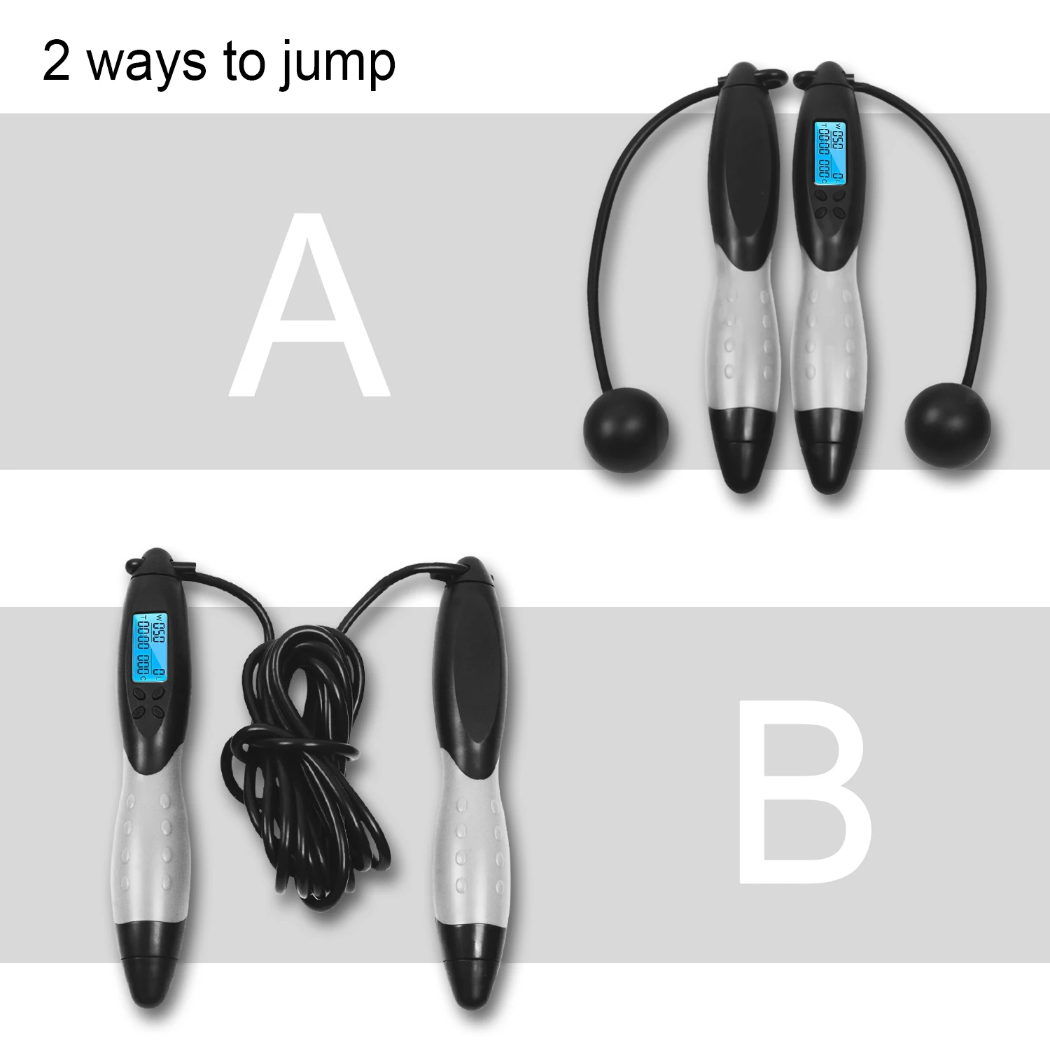 Smart Electronic Counting Skip Rope Calorie Consumption Professional Fitness Equipment Digital Jump Ropes Tools | Спорт и