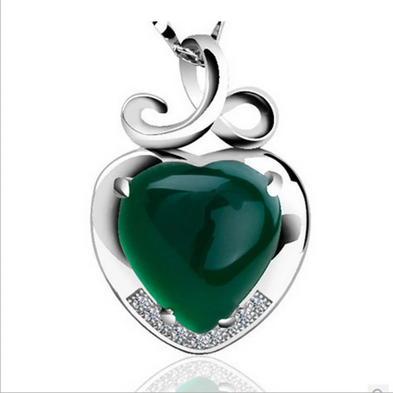 Колье Подвески Ювелирных Изделий В Форме Сердца Агат Горный Хрусталь Кристалл