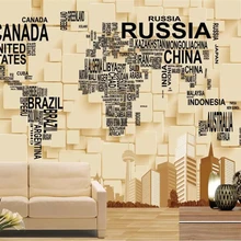 Обои beibehang на заказ креативная карта мира 3D стерео Фреска для