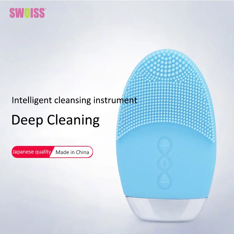 Силиконовая Очищающая щетка для лица usb зарядка Водонепроницаемый Электрический