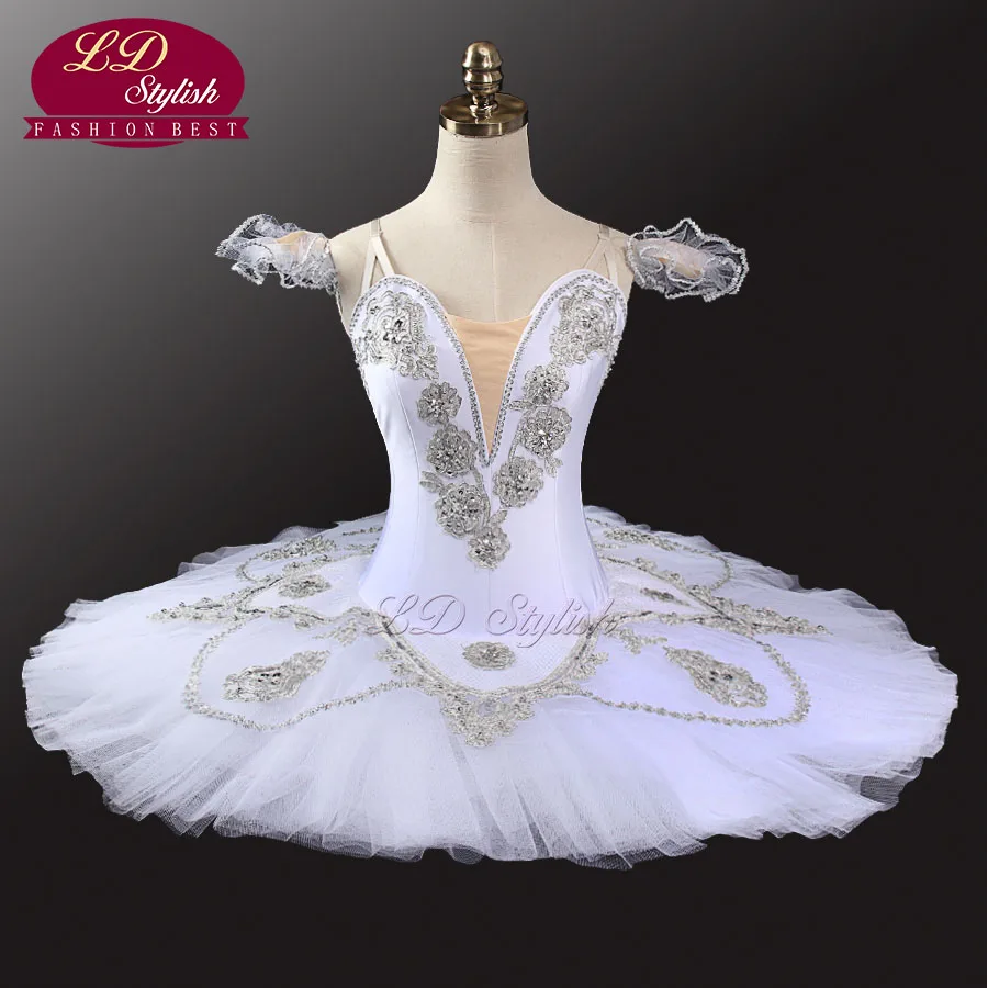 Белая профессиональная балетная пачка для взрослых юбка балета в виде лебедя и