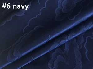navy 100 см* 114 см шелк хлопок сатин ткань облако парча жаккард Шелк Шармез ткань - Цвет: navy