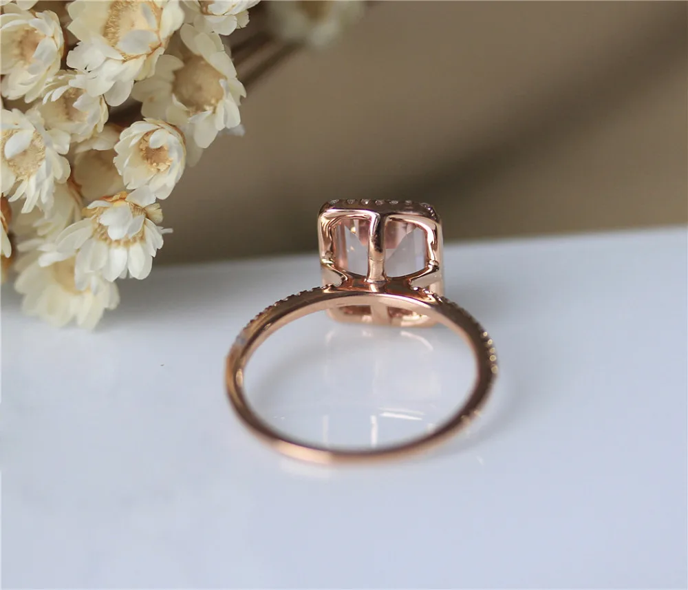 DUPUY VS 7x9 мм изумрудная огранка женское однотонное составное 14K розовое золото