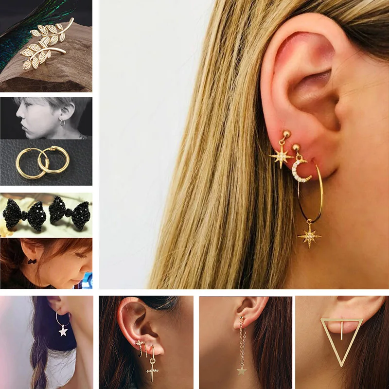 Серьги гвоздики с имитацией жемчуга и кристаллами|pendientes mujer|earing fashionfashion earing |