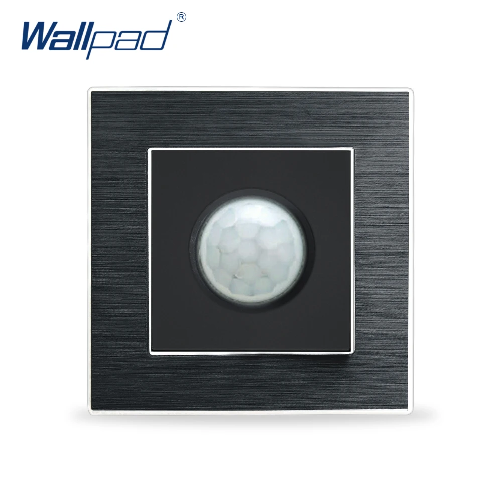 

Сенсорные переключатели движения Wallpad, человеческий ИК детектор монции, атласная металлическая панель, Interrupteur лестничная стена, светильник переключатель