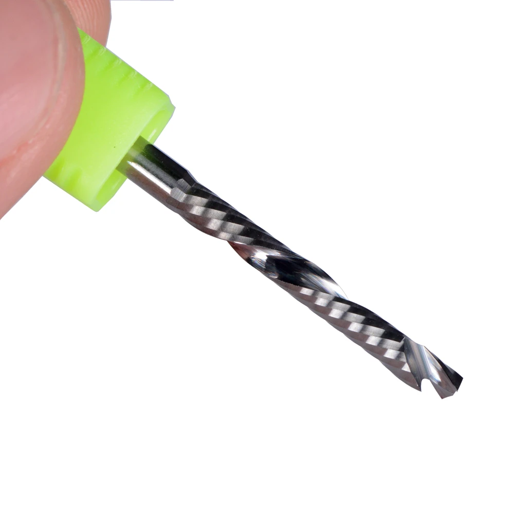 10 шт. 3.175X2.5X12MM вверх и вниз вырезать один Один Спираль Флейта карбида CNC деревянные