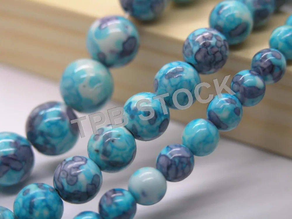 High Quality 6mm//8mm/10mm/12mm 15'' Strand Smooth Round Rain Flower Stones Beads DIY Bracelet Jewely Making | Украшения и