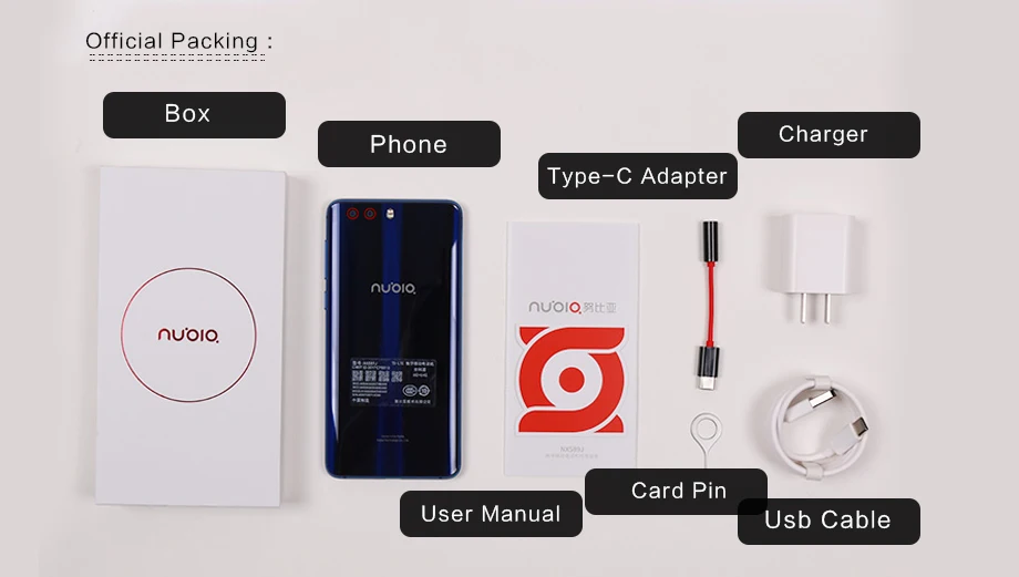 Zte Нубия Z17 мини S NX589J мобильный телефон 5 2 Inch 4G MSM8976 Pro Snapdragon 653 Octa Core 16MP + 13MP двойной