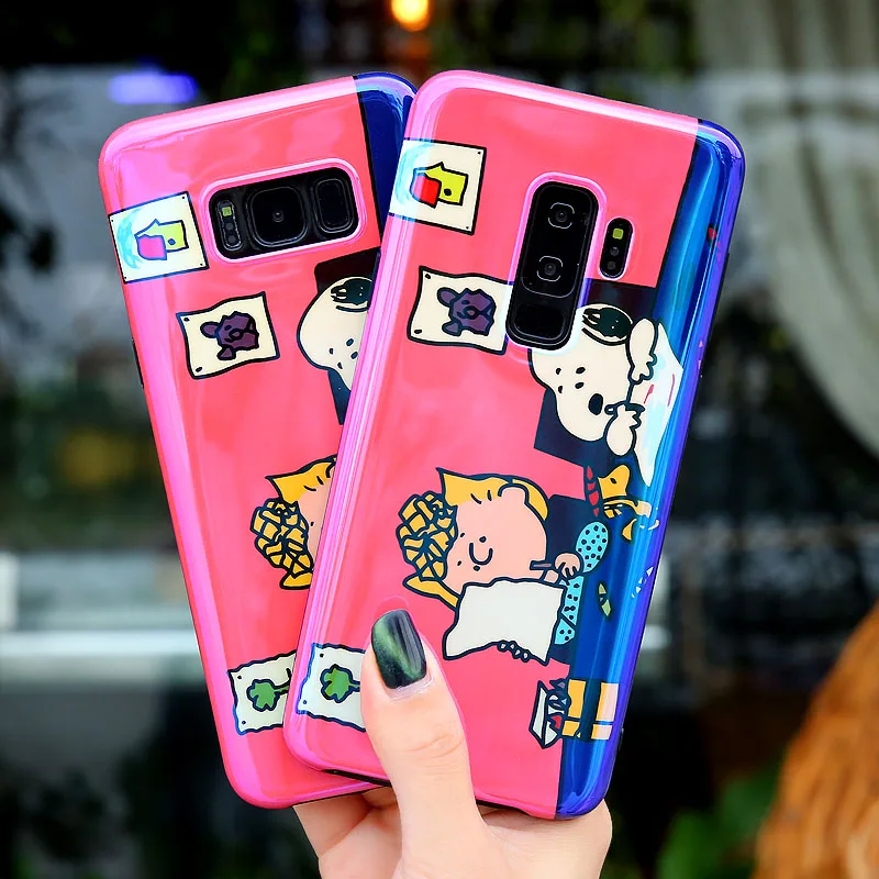YHBBCASES Мультяшные чехлы для телефонов Samsung Note 8 9 чехол милый ПЭТ Blu Ray мягкий Galaxy S8 S9