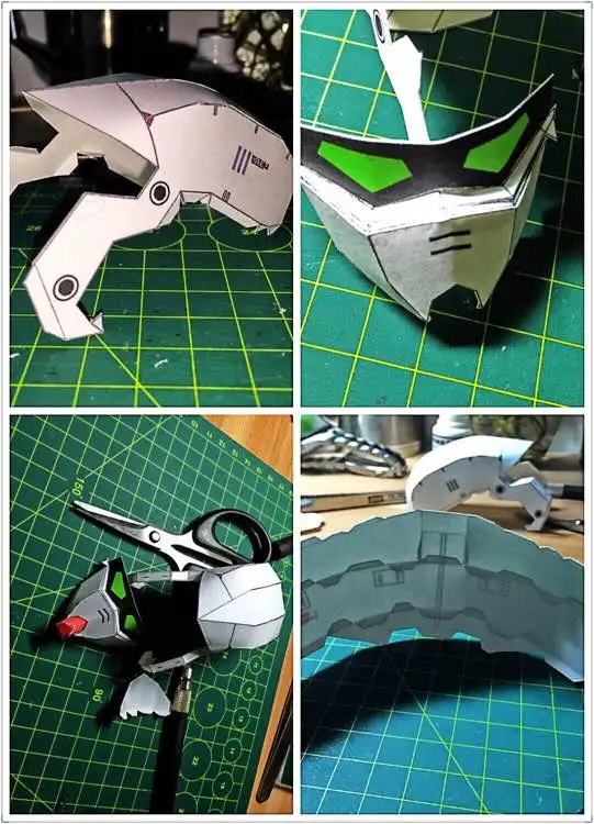 Воина гундама груди как Rx-178 Mk2 портрет 3D Бумажная модель сделай сам
