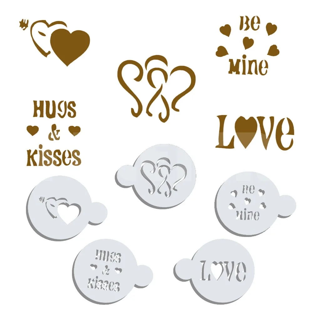 Трафарет для торта 5 шт./компл. трафарет украшения пластиковые шаблоны дизайн с