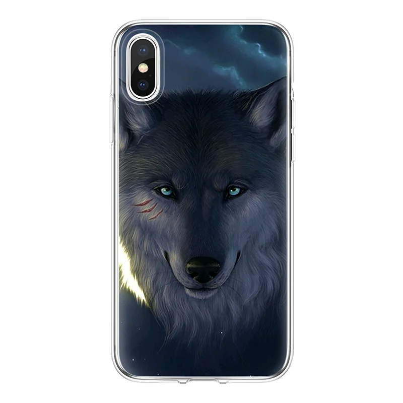 Wolf for iPhone 4S 5 5S SE 6 S 7 8 Plus Funda Coque Soft For 7plus 8plus X XR balloon Cover TPU Xs Max case |