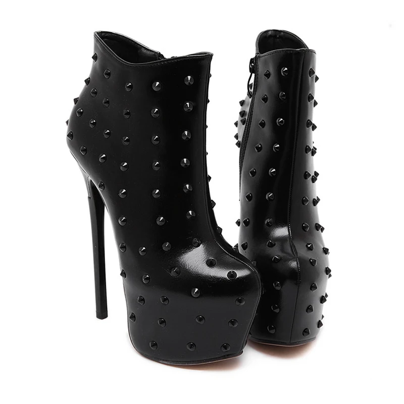 Обувь на очень высоком каблуке для ночных клубов пикантные черные женские