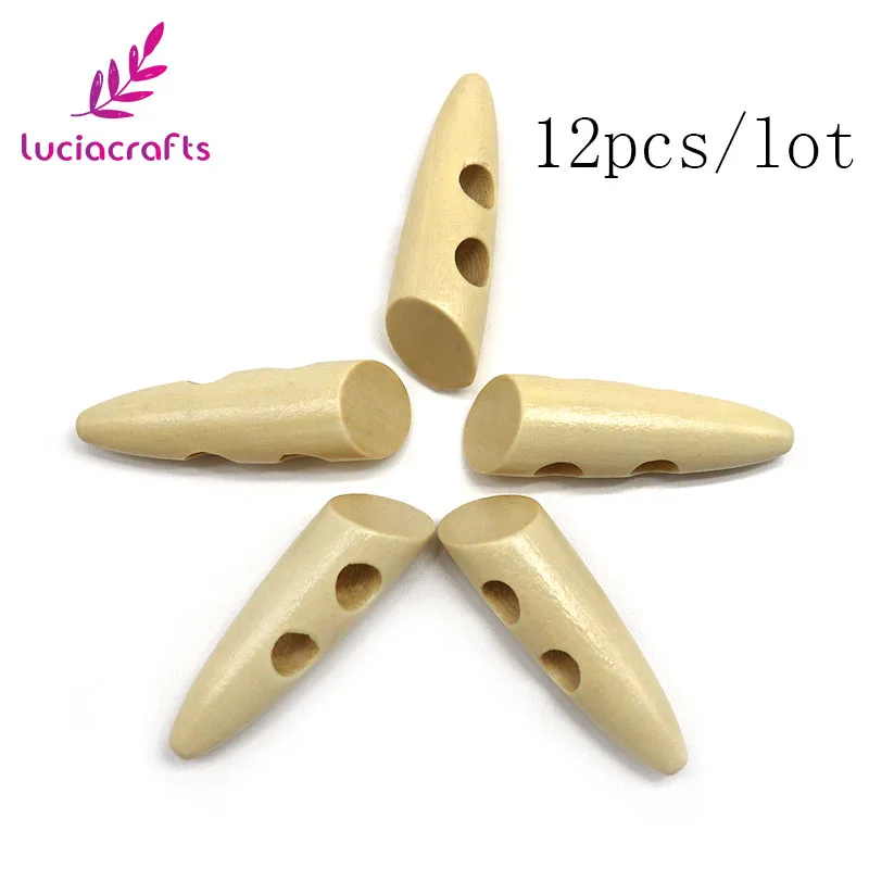Color 3 12pcs Lucia crafts 6 шт/12 шт 46 мм 2-деревянная кнопка с отверстиями натуральный DIY шитье скрапбукинг одежда аксессуары E0108 - Цвет: Color 3 12pcs