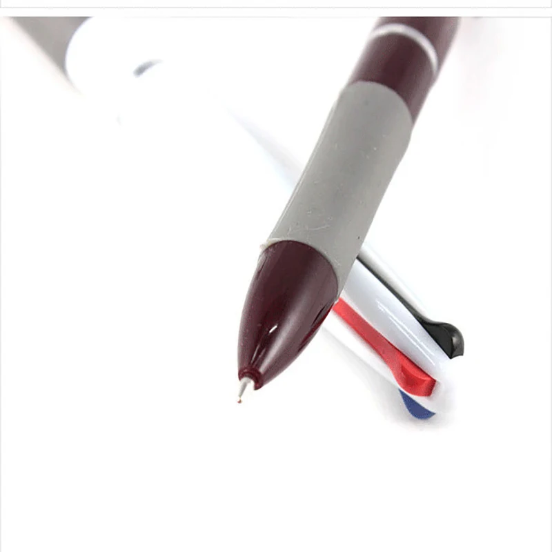 Разноцветные шариковые ручки 4 шт. 3 цвета в 1 ластик 0 7 мм канцелярские товары Canetas